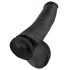 King Cock 15 - sugekopp dildo med testikler (38 cm) - svart