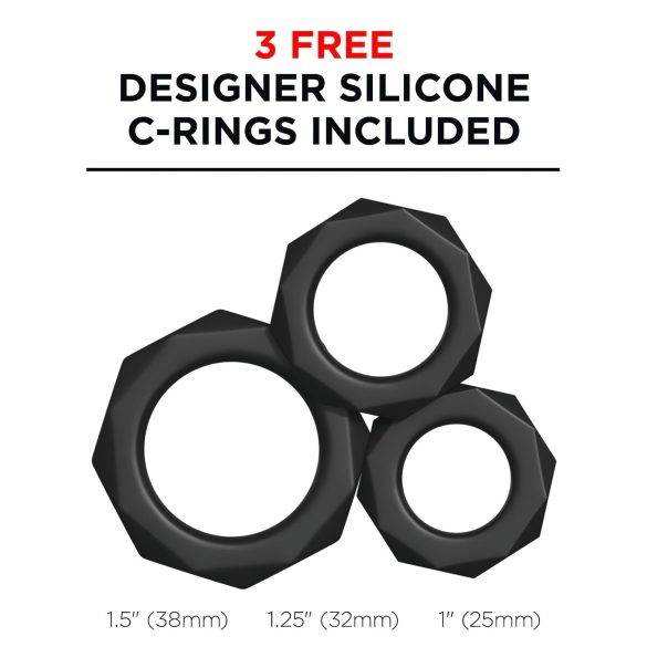 PDX Moto Blower - sugende, vibrerende masturbator (svart)