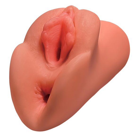 PDX Dobbel Stroker - 2-i-1 realistisk masturbator (mørk natur)