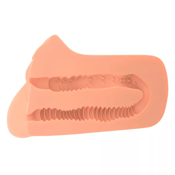 PDX Velg Din Nytelse - 2-i-1 realistisk masturbator (naturell)