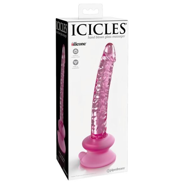 Icicles No. 86 - rosa penisformet glassdildo