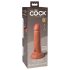 King Cock Elite 6 - sugekopp, naturtro dildo (15cm) - mørk