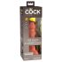 King Cock Elite 6 - sugekopp, naturtro dildo (15cm) - mørk