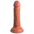 King Cock Elite 6 - sugekopp, naturtro dildo (15cm) - mørk