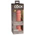 King Cock Elite 8 - sugekopp, naturtro dildo (20cm) - hudfarget