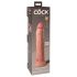 King Cock Elite 9 - Sugekopp, naturtro dildo (23cm) - natufarge
