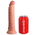 King Cock Elite 9 - Sugekopp, naturtro dildo (23cm) - natufarge
