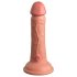 King Cock Elite 6 - realistisk vibrator 15cm (mørk natur)