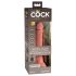 King Cock Elite 7 - sugekopp, trådløs vibrator 18cm - naturlig