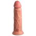 King Cock Elite 8 - sugekopp-vibrator (20cm) - naturfarge
