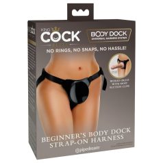 King Cock Elite Beginner's - justerbar strap-on (svart)