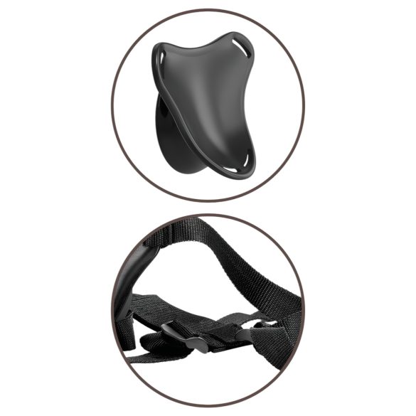 King Cock Elite Beginner's - justerbar strap-on (svart)