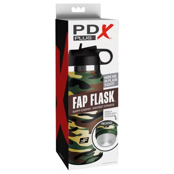 PDX - Fap Flask Happy Camper - masturbator i drikkeflaske (grønn/svart)