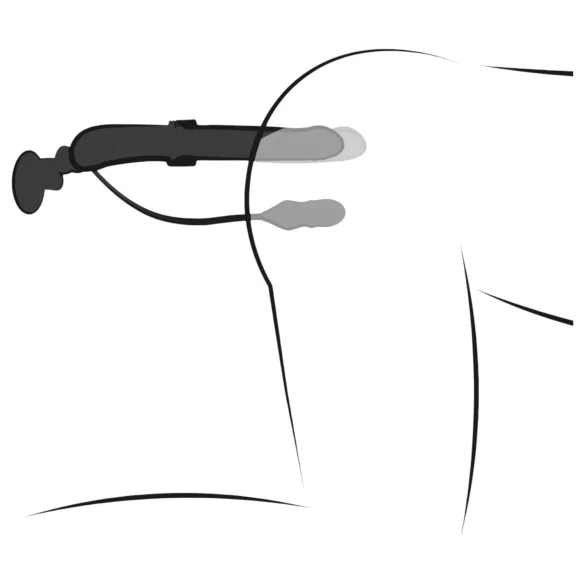 Fetish - skyvevibrator (svart)