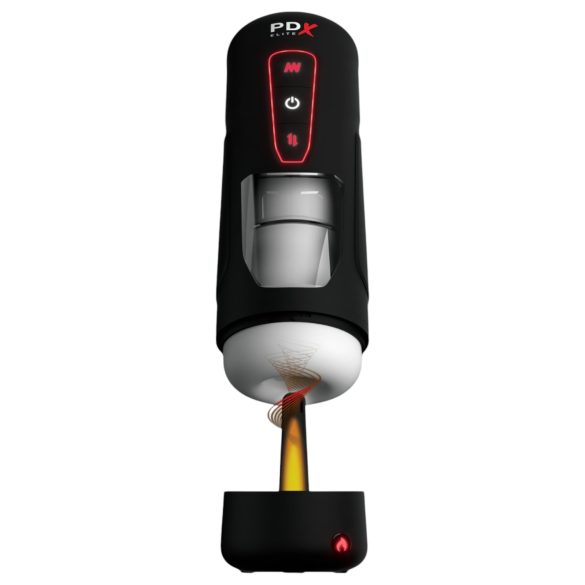 PDX Elite Milk Me Hotter - oppvarmet masturbator (svart)