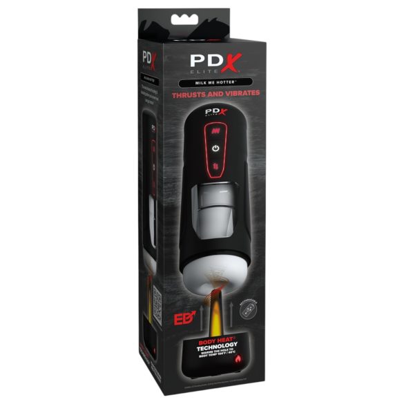 PDX Elite Milk Me Hotter - oppvarmet masturbator (svart)