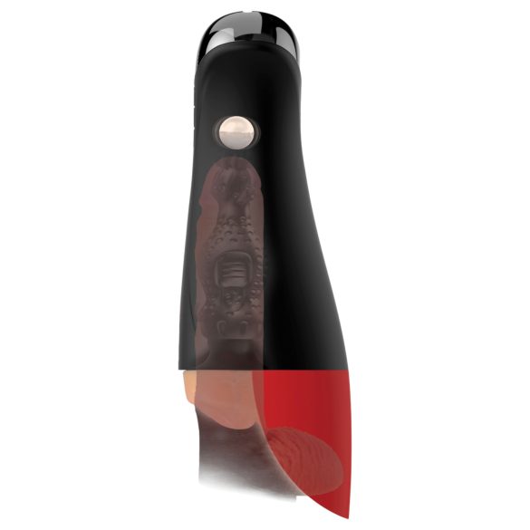 PDX Elite Fuck-O-Mat Pro XL - stimulert sugende vibrerende masturbator (svart)