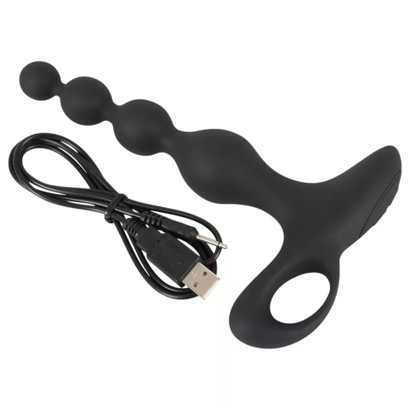Black Velvet - perlebarer analvibrator (svart)