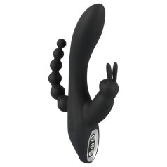 SMILE Triple - oppladbar, vanntett 3-grenet vibrator (svart)