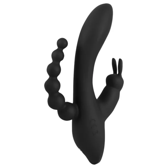 SMILE Triple - oppladbar, vanntett 3-grenet vibrator (svart)