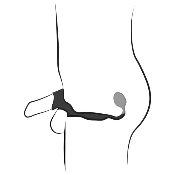 Rebel - Penis- og ballering med analvibrator (svart)