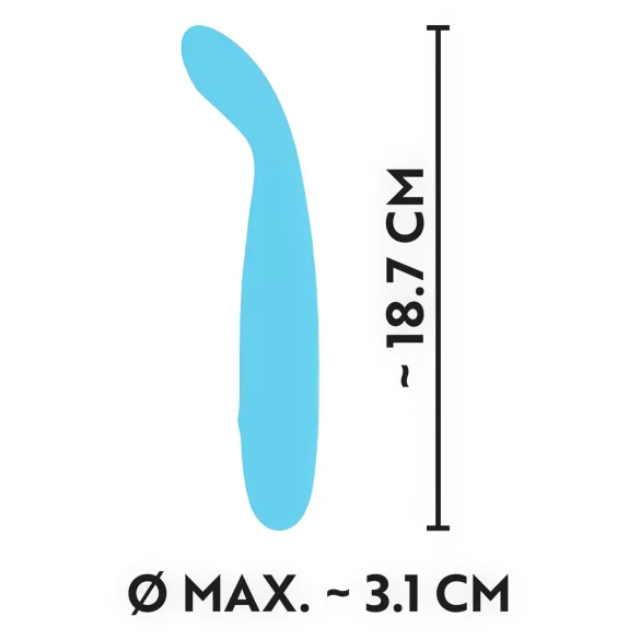 Cuties Mini - oppladbar, vanntett G-punktvibrator (tyrkis)