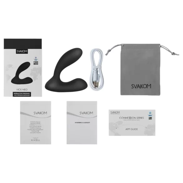 Svakom Vick Neo - oppladbar VR analvibrator (svart)