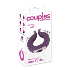 Couples Choice - oppladbar penisring med to motorer (lilla)