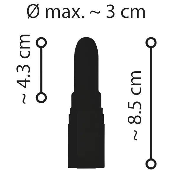 Emerald Love - oppladbar, vanntett leppestiftvibrator (rød)