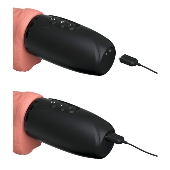 King Cock Plus 6,5 - vibrerende dildo med baller - naturtro