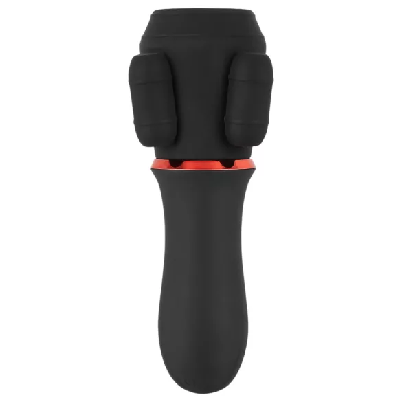 Rebel - oppladbar, dobbeltmotorisk penishodestimulator (svart)