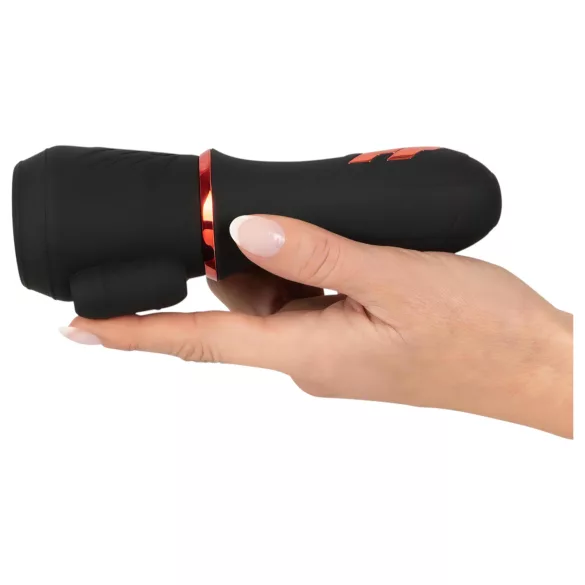 Rebel - oppladbar, dobbeltmotorisk penishodestimulator (svart)