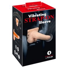 You2Toys Strap-on - hul, justerbar vibrator (hudfarget)