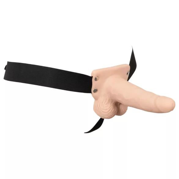 You2Toys Strap-on - hul, justerbar vibrator (hudfarget)