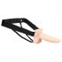 You2Toys Strap-on - hul, justerbar vibrator (hudfarget)