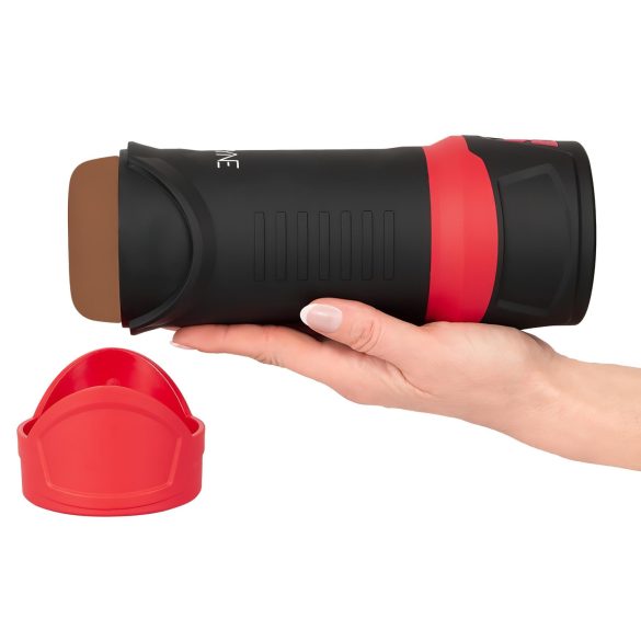 WYNE 04 - Oppladbar, vibrerende sugemasturbator (brun)