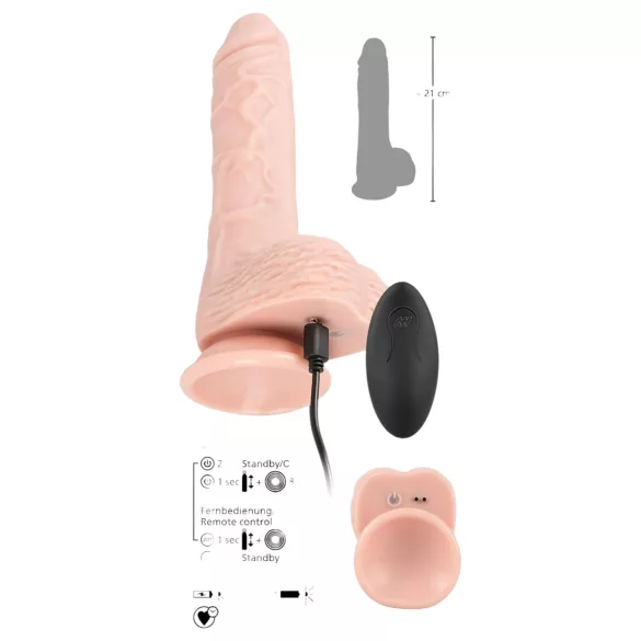 You2Toys - Medical RC - støtende/roterende vibrator (naturell)