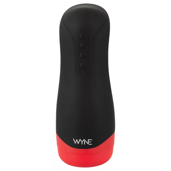 WYNE 01 - oppladbar, vibrerende og varmende masturbator (svart)