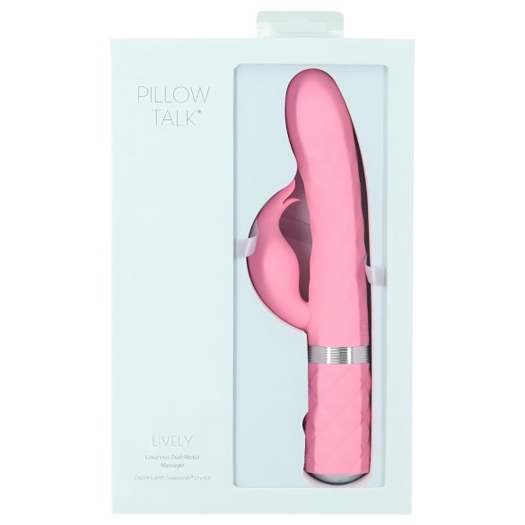 Pillow Talk Lively - oppladbar klitorisvibrator med arm (rosa)