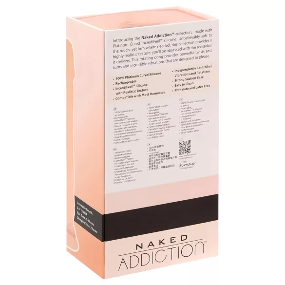 Naked Addiction Roterende 8 - vibrerende nytelse (20cm) - naturtro