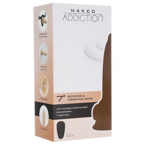 Naked Addiction Rotasjon 7 - vibrator (18 cm) - naturlig