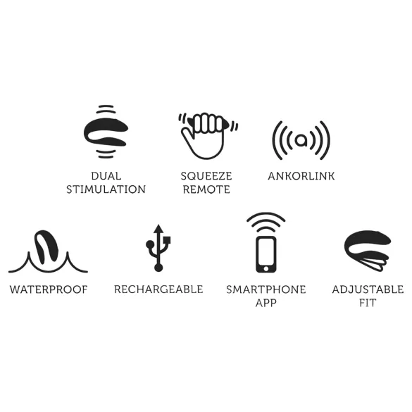 We-Vibe Chorus - oppladbar, smart parvibrator (oransje)