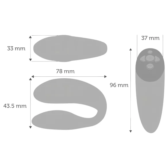 We-Vibe Chorus - oppladbar, smart parvibrator (oransje)