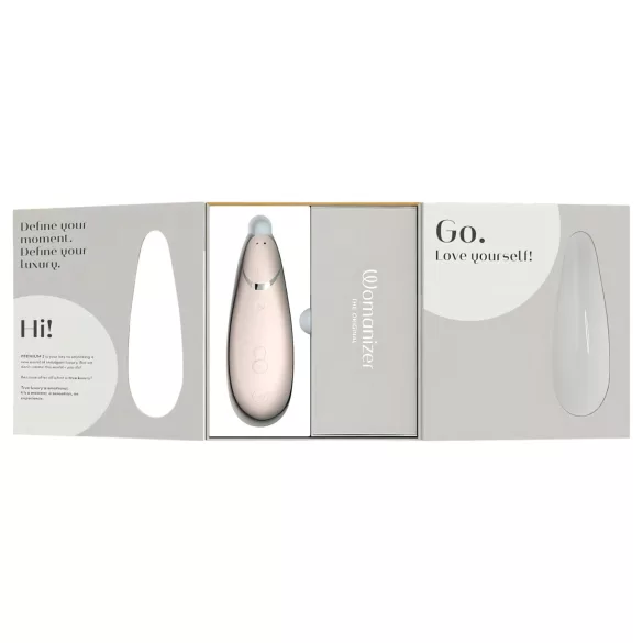 Womanizer Premium 2 - luftbølgestimulator for kvinner (hvit)