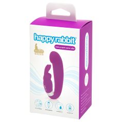   Happyrabbit Mini G - oppladbar G-punkt vibrator med klitorisstimulator (lilla)
