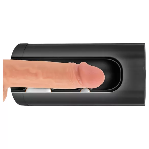 Rebel Blow Job - oppladbar, 3-funksjoners masturbator (svart)