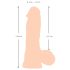 Naturtro dildo - 20cm, hudfarget