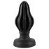 ANOS - riflet myk buttplug - 7 cm (svart)