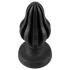 ANOS - riflet myk buttplug - 7 cm (svart)