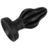 ANOS - riflet myk buttplug - 7 cm (svart)